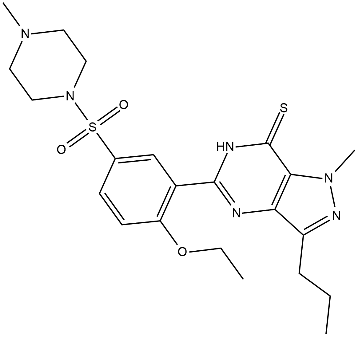 Thiosildenafil Chemical Structure