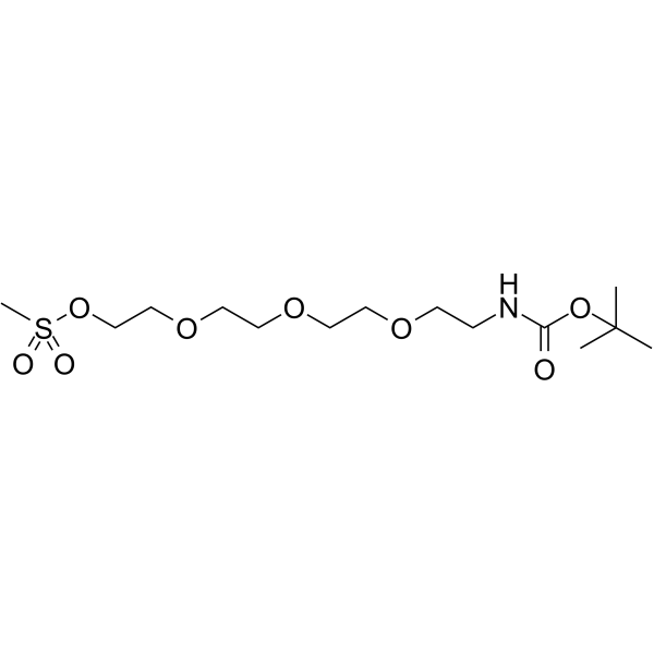 Boc-NH-PEG4-Ms Chemical Structure