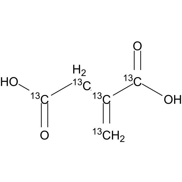 Itaconic acid-13C5 Chemical Structure